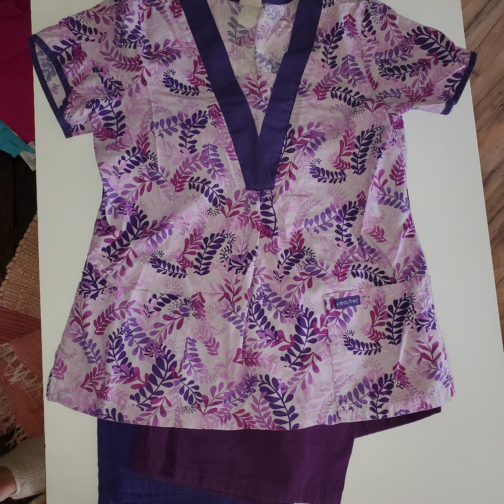 Scrub Bundle One Top With 2 Matching Pants. - image 1